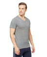 Sporto Men's Slim fit V Neck T-Shirt - Grey Jaspe