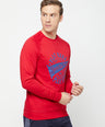 Sporto Men's Full Sleeve Sweatshirt - Red Cherry