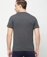 Sporto Men's Slim fit V Neck T-Shirt - Anthra Melange