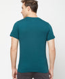 Sporto Men's Round Neck Cotton Tee - Atlantic Deep