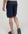 Sporto Men's Cotton Bermuda Shorts with 6 Pocket - Insignia Blue