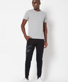 Sporto Men's Round Neck Cotton Tee - Grey Melange