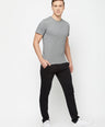 Sporto Men's Round Neck Cotton Tee - Grey Jaspe