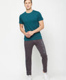 Sporto Men's Round Neck Cotton Rich, Solid Colour T-shirt Pack of 2
