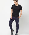 Sporto Men's V Neck T-Shirt - Pack of 2 [Black & White]