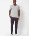 Sporto Men's V Neck T-Shirt - Pack of 2 [Grey & Anthra]
