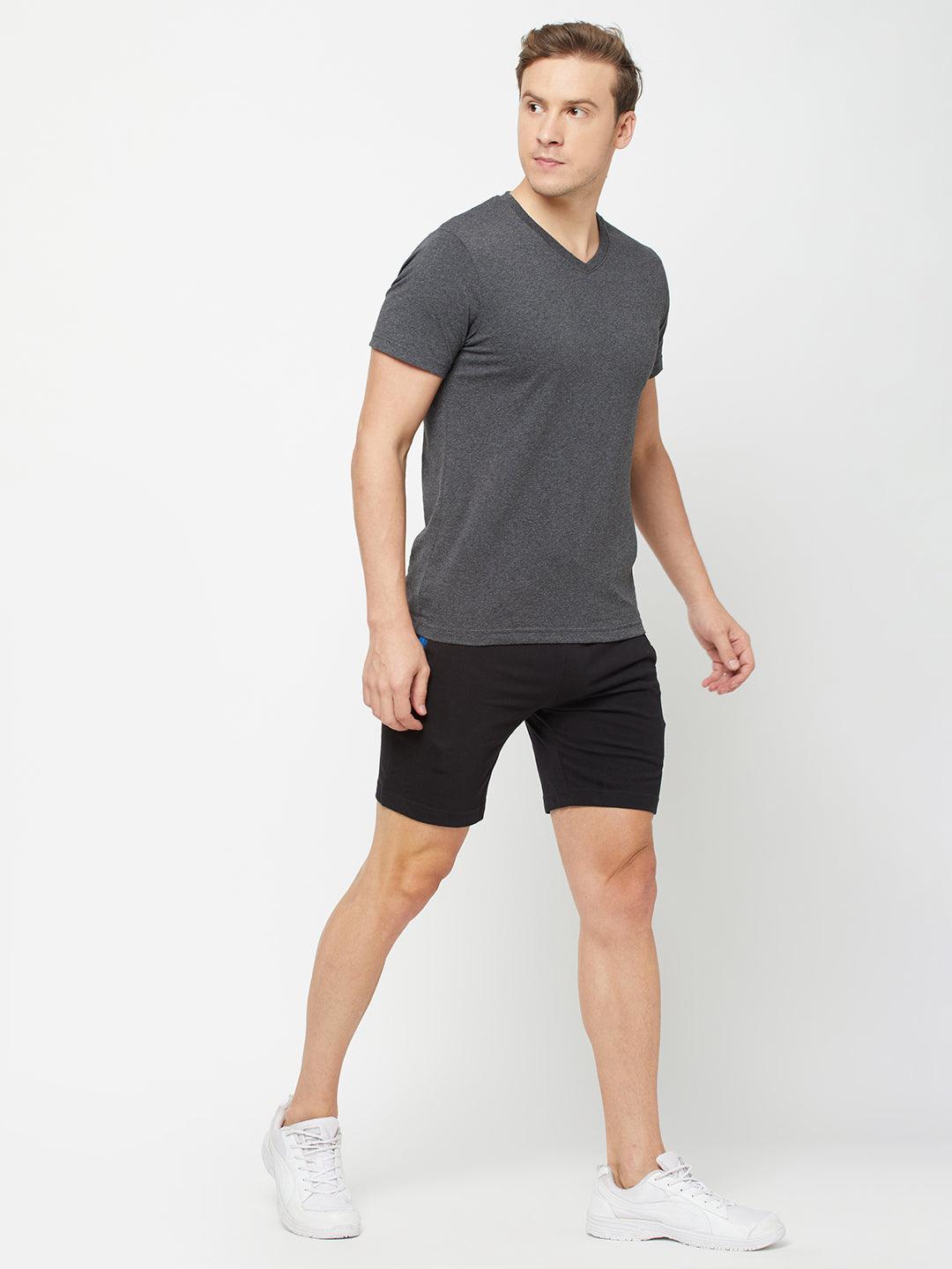 Sporto Men's Solid Lounge Shorts - Blue