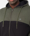 Sporto Men's Zippered Hoodie Jacket - Olive