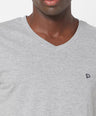 Sporto Men's V Neck T-Shirt - Pack of 2 [Grey & Anthra]