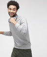 Sporto Men's Solid Sweatshirts - Grey Melange