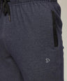 Sporto Men's Double Knit Black Denim Track Pants