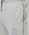 Sporto Men's Grey Melange Printed Track Pant