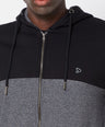 Sporto Men's Zippered Hoodie Jacket - Black