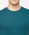 Sporto Men's Round Neck Cotton Tee - Atlantic Deep