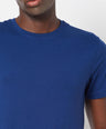 Sporto Men's Round Neck Cotton Tee - Denim Navy