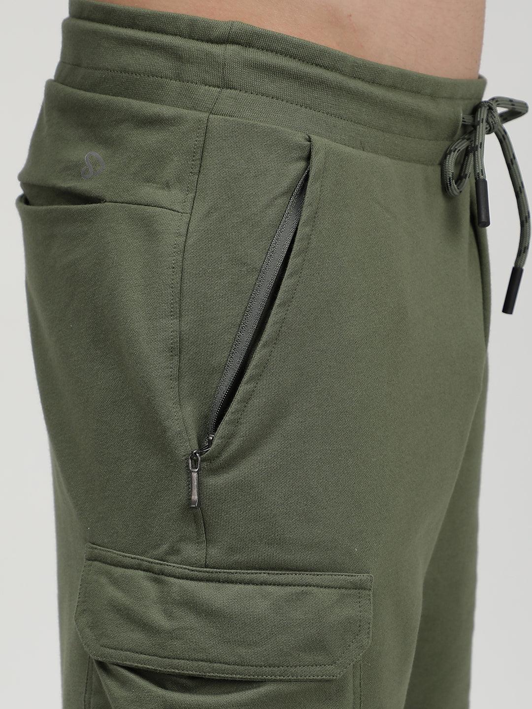 Sporto Men's Cotton Bermuda Shorts with 6 Pocket - Green