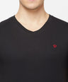 Sporto Men's Slim fit V Neck T-Shirt - Black