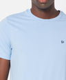 Sporto Men's Round Neck Cotton Tee - Light Iris Blue