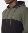 Sporto Men's Zippered Hoodie Jacket - Olive