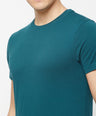 Sporto Men's Round Neck Cotton Tee - Atlantic Deep