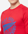 Sporto Men's Full Sleeve Sweatshirt - Red Cherry