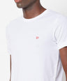 Sporto Men's Round Neck Cotton Tee - Pure White