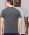 Sporto Men's V Neck T-Shirt - Pack of 2 [Grey & Anthra]