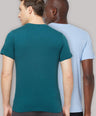 Sporto Men's Round Neck Cotton Rich, Solid Colour T-shirt Pack of 2