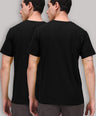 Sporto Men's Round Neck Cotton Rich, Solid Colour T-shirt Pack of 2