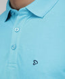 Sporto Men's Solid Polo T-Shirt - Blue Atoll