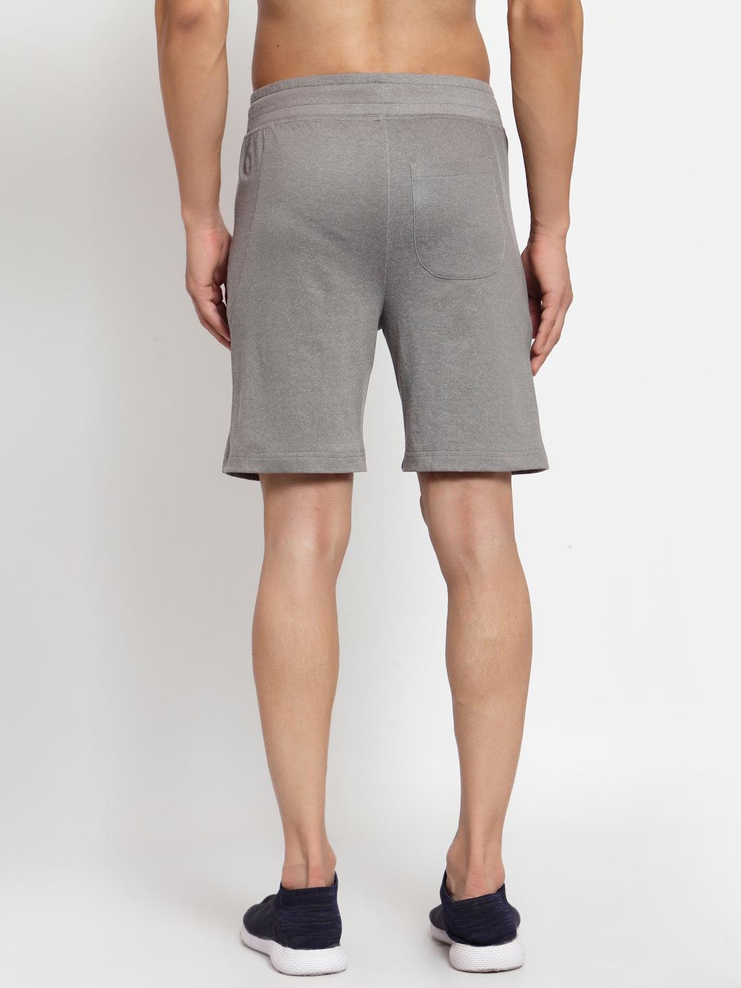 Sporto Men's Cotton Lounge Shorts - Mid Grey
