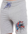 Sporto Men's Spiderman lounge Shorts - Grey Melange