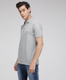 Sporto Men's Solid Polo T-Shirt - Grey