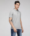 Sporto Men's Solid Polo T-Shirt - Grey