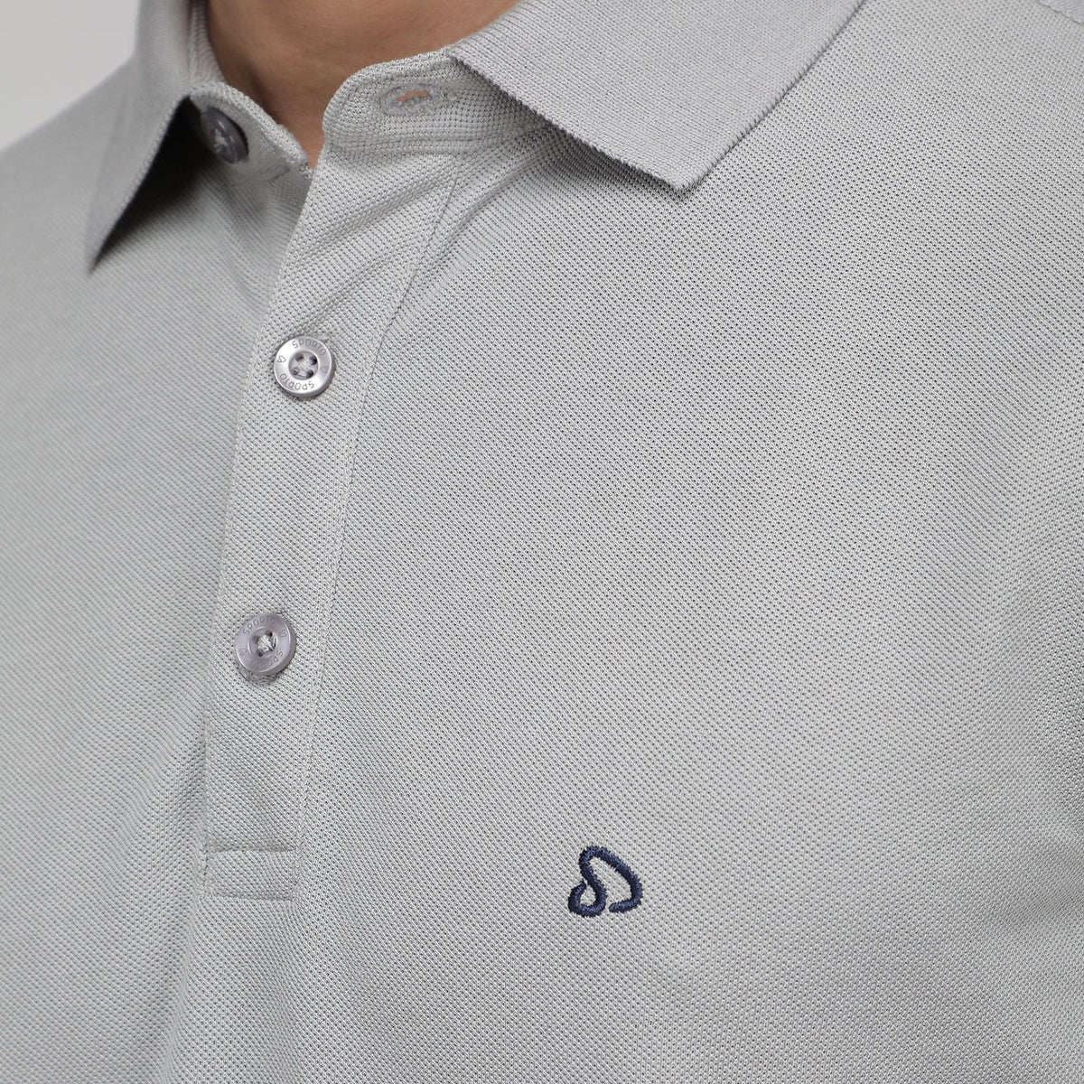 Sporto Men's Solid Polo T-Shirt - Grey