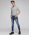 Sporto Men's Solid Polo T-Shirt - Grey