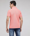 Sporto Men's Solid Polo T-Shirt - Shell Pink