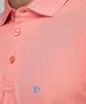 Sporto Men's Solid Polo T-Shirt - Shell Pink