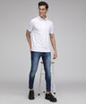 Sporto Men's Solid Polo T-Shirt - White