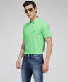 Sporto Men's Solid Polo T-Shirt -Tender Green