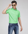Sporto Men's Solid Polo T-Shirt -Tender Green