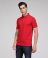 Sporto Men's Solid Polo T-Shirt - Red