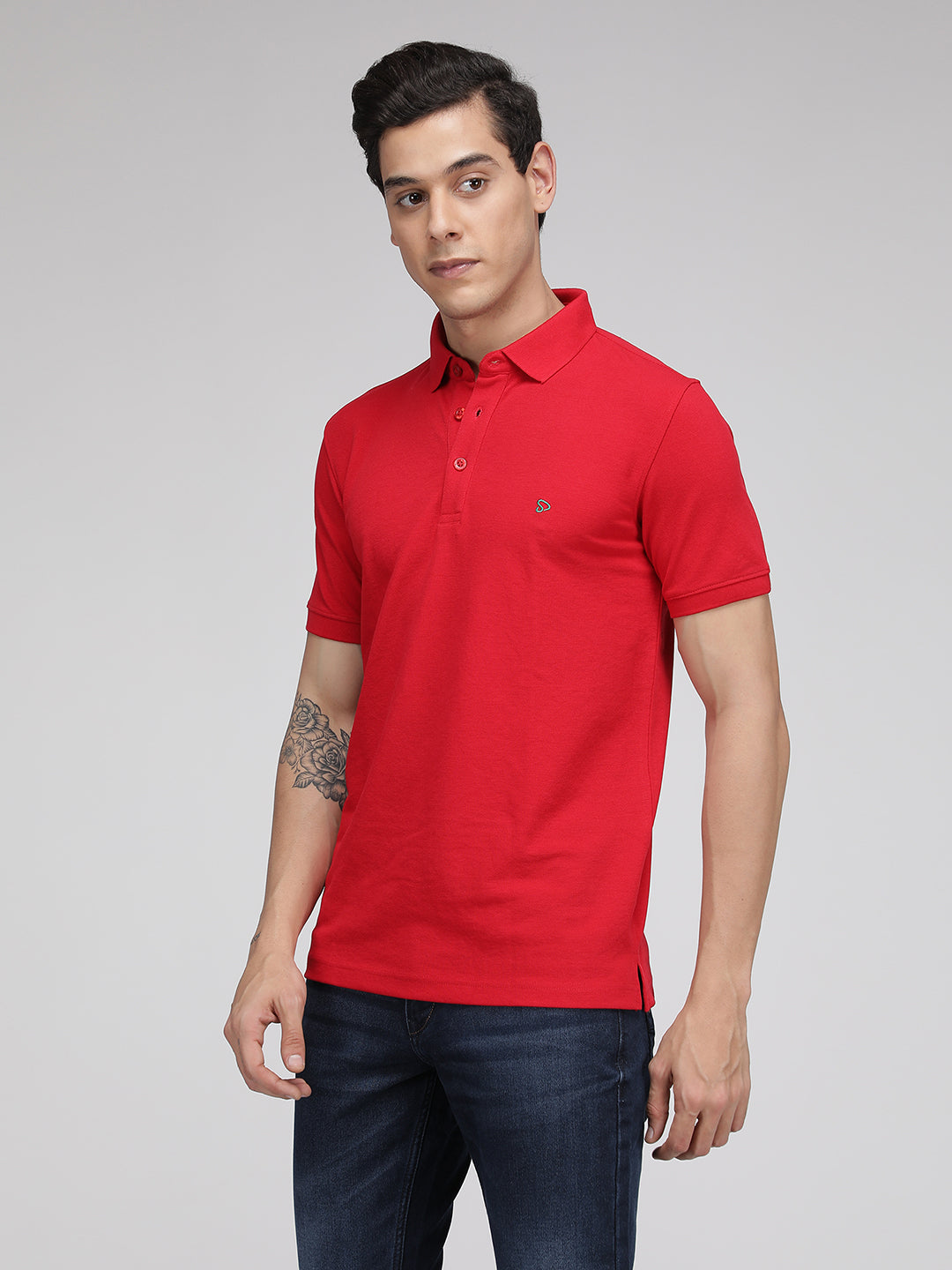 Men's Cotton Rich Solid T-Shirt/ Track Pant Sets-2PC