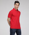 Sporto Men's Solid Polo T-Shirt - Red