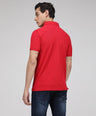 Sporto Men's Solid Polo T-Shirt - Red