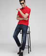 Sporto Men's Polo T-shirt - Pack of 2 [Red & White]