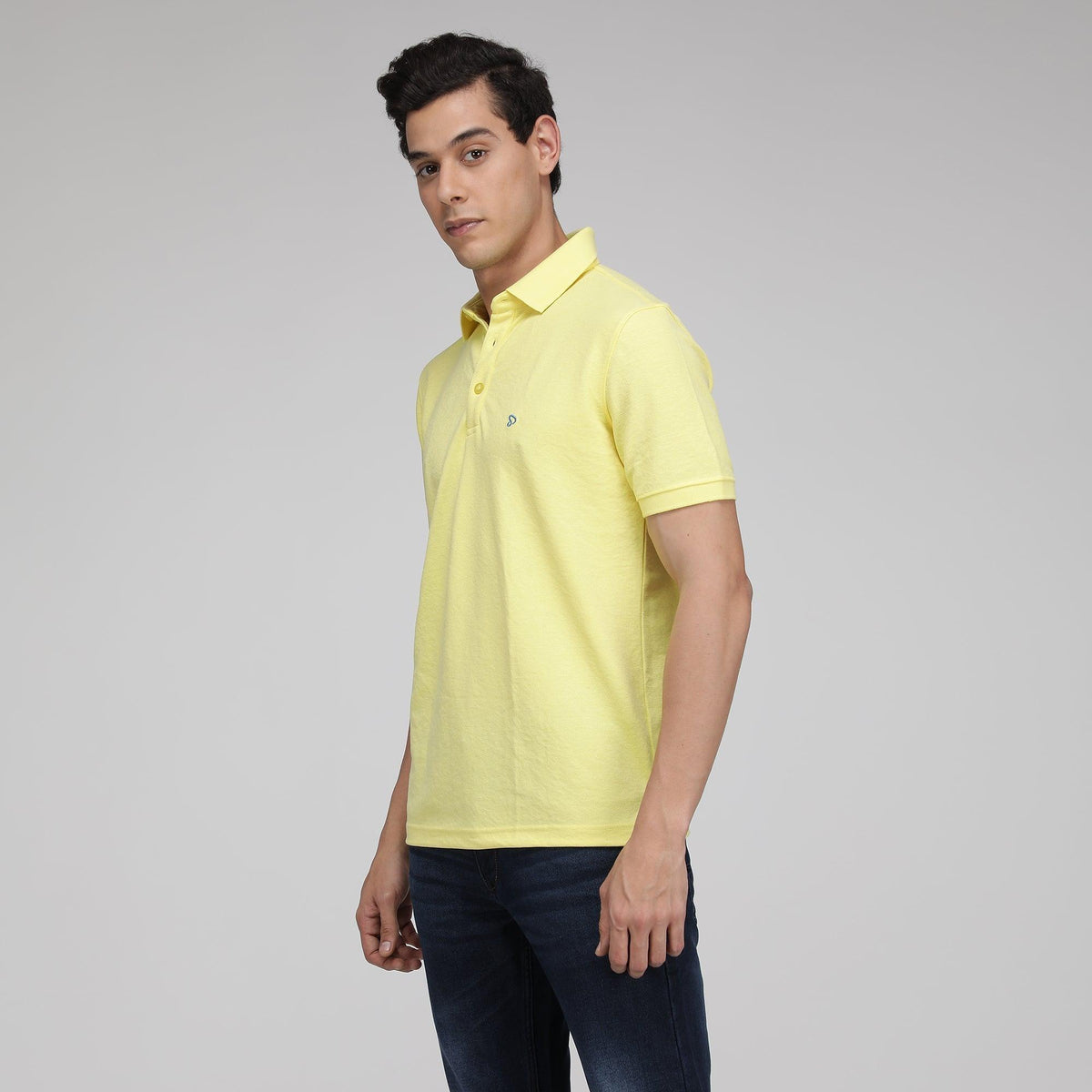 Sporto Men's Solid Polo T-Shirt - Yellow