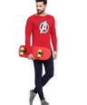 Sporto Men's Avenger logo Print T-shirt - Red