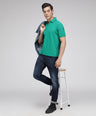 Sporto Men's Solid Polo T-Shirt - Green