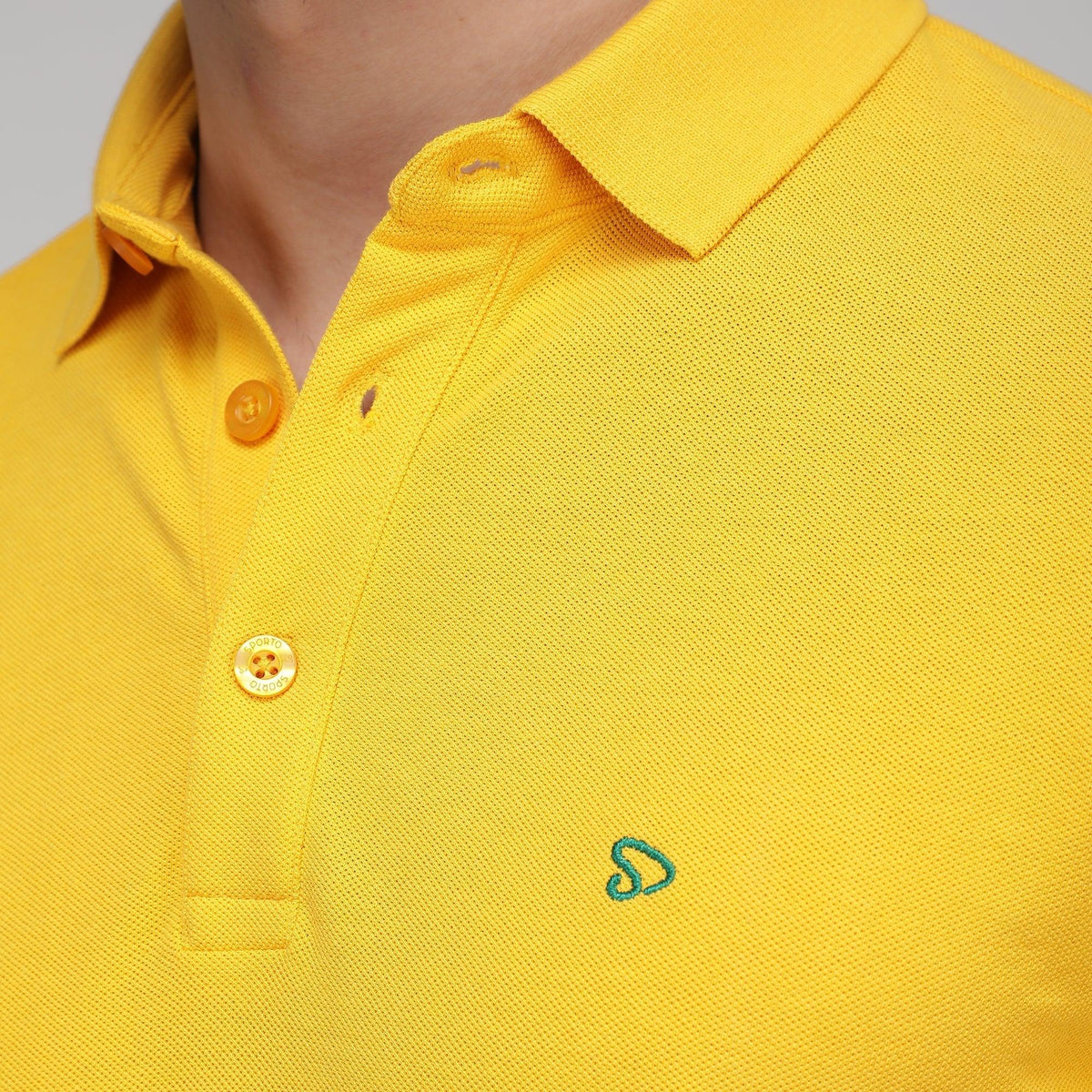 Sporto Men's Solid Polo T-Shirt Gd Yellow